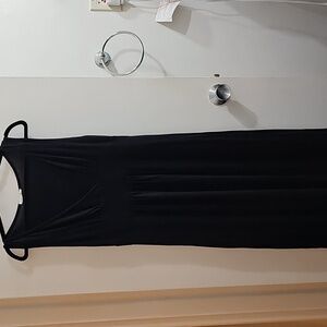 Black V neck Maxi dress